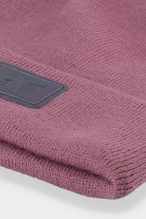 Dámska Zimná Čiapka S Logom 4F 4FAW23ACAPF301-53S Tmavoružová