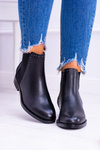 Kožené topánky s veľkou hviezdou Black BB274611