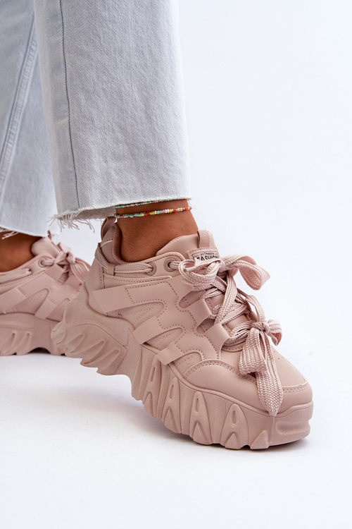 Dámske tenisky na masívnej podošve ružové Ellerai