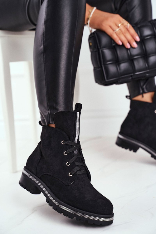 Ženské topánky ekologické semišové čierne tvorba percento