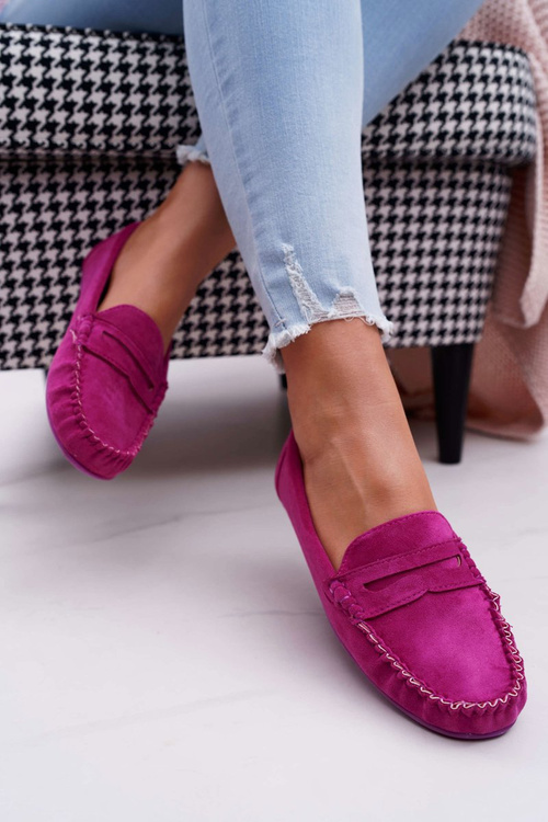 Ženské mokasíny Bolero Suede Fuchsia