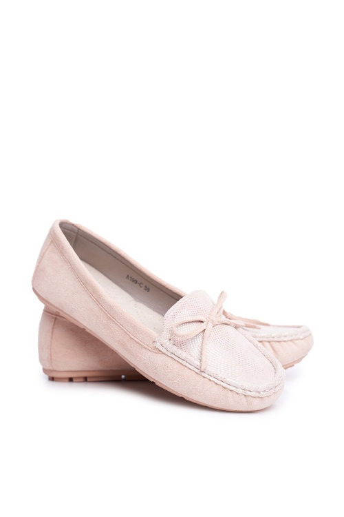 Ženské semišové Moccasins S.Barski A199 Beige