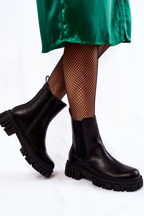 Boty Workery Cross Jeans KK2R4069C Černe