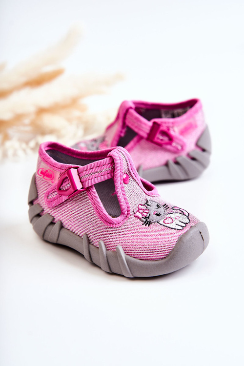 Papcie topánky Befado Kitty 110p433 Pink