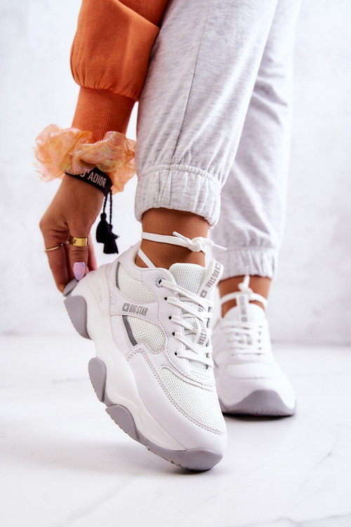 Dámské Sneakers Sportovní Obuv Big Star JJ274579 Bile