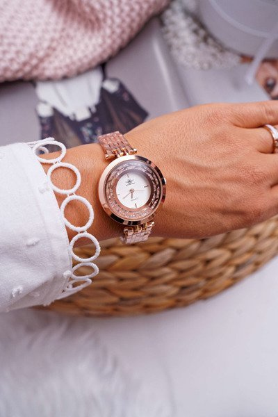 Dámske hodinky Michael John Pink Gold zvedavosť