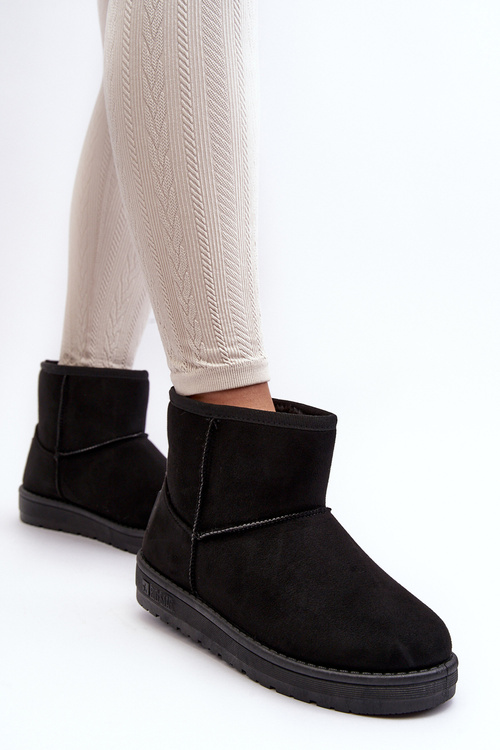 Dámské zimní boty s vyplněním z kožešiny černé Big Star MM274158