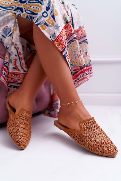 Dámske elegantné hnedé zločiny 3301 žabky