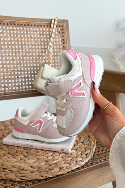 Dětské sportovní tenisky na suchý zip růžové Galisse