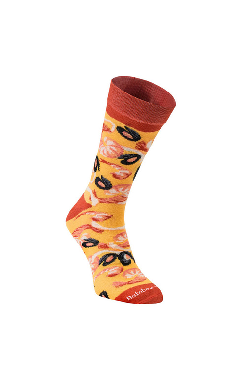 Rainbow Socks Pizza 4 páry Italské Pepperoni z mořských plodů