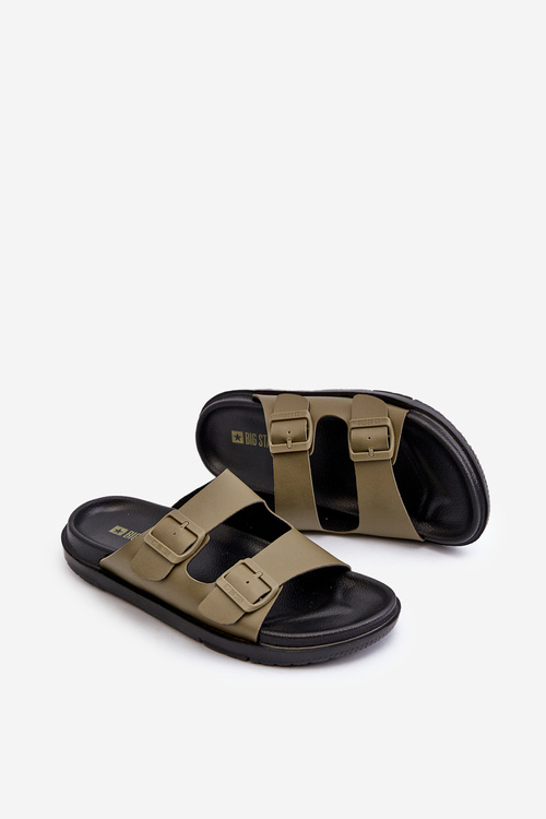 Lehké Pěnové Sandály Mužské Big Star MM174324 Tmavě Zelené