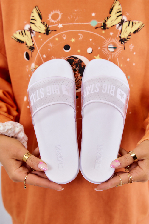 Dámské pantofle Big Star JJ274642 Bílá