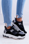 Dámská Sportovní Obuv Tlustou Podrážkou Černé Remember