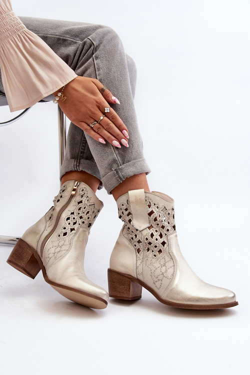 Dámske otvorené diela vysoké podpätky Zazoo 3394/2 zlato