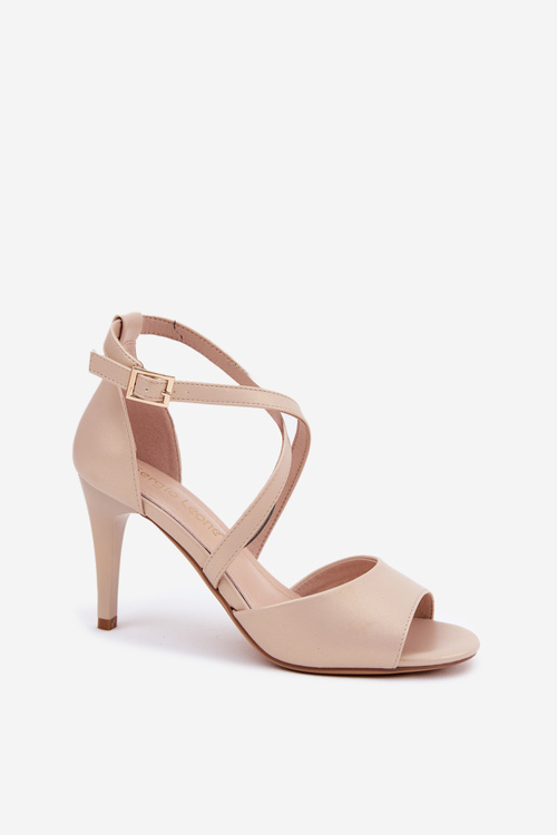 Módne Sandále Na Opätku Zlato Loressa