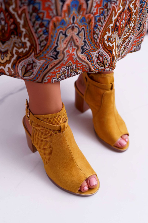 Ženské sandále semišové žlté Thido