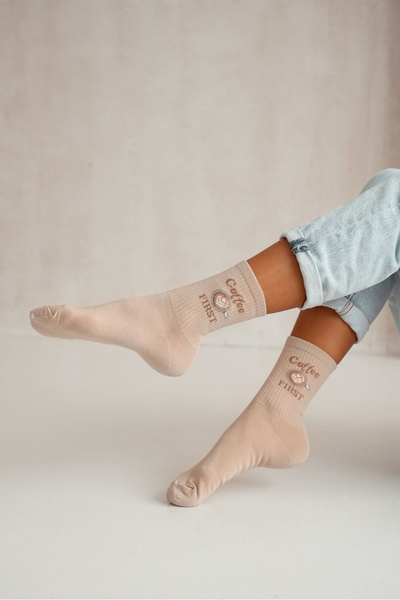 Dámske ponožky Coffee FIRST Béžové