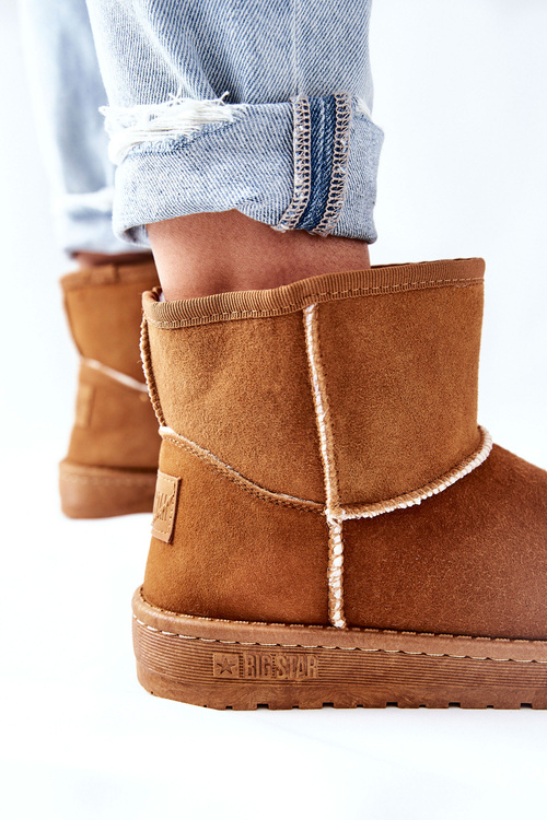 Dámské Kožené Sněhule Big Star II274441 Camel