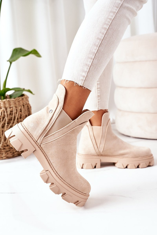 Teplé Boty Pérka Béžové Good Idea