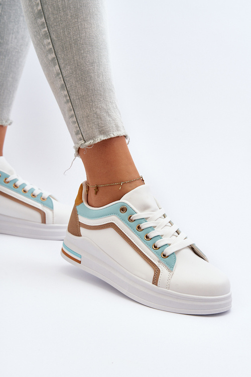 Dámské tenisky s flitry modré Elnami