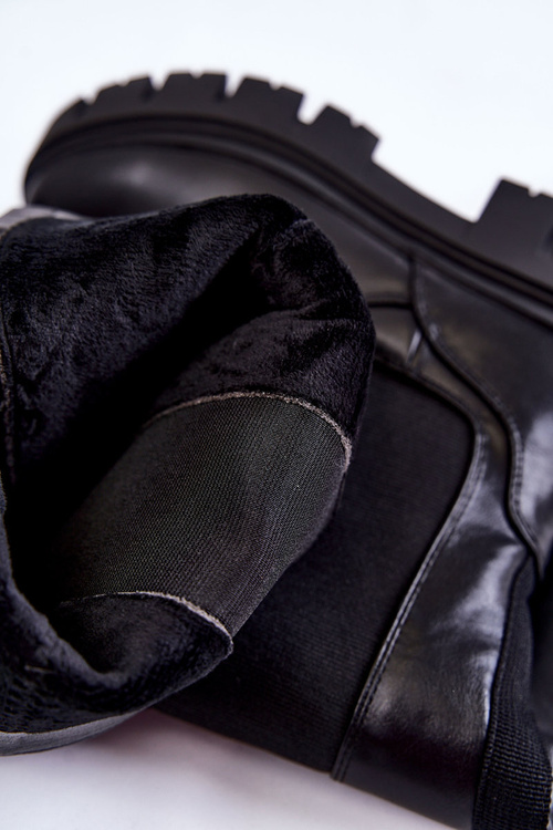 Dámské kozačky na platformě Černé Milania