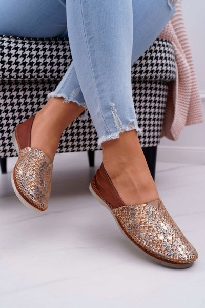 Dámske hnedé balerinas Maciejka 1930a-29/00-6