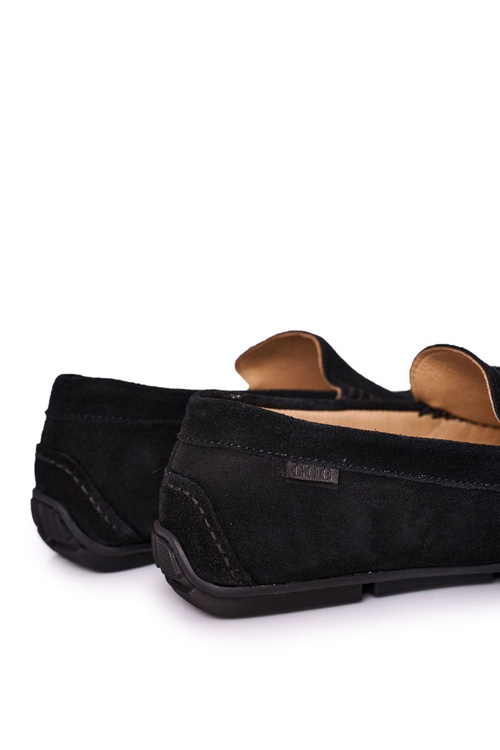 Suede Casy Goe HH1N4080 Čierne mokasíry čierne
