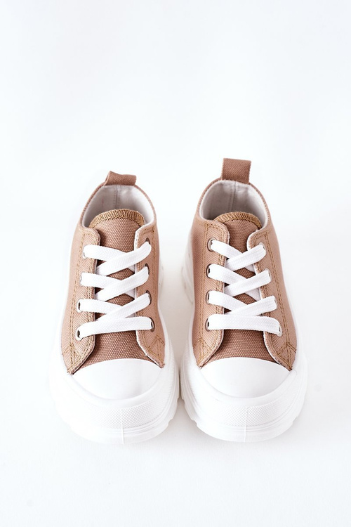 Dětské Tenisky Na Platformě Béžové Travel Time