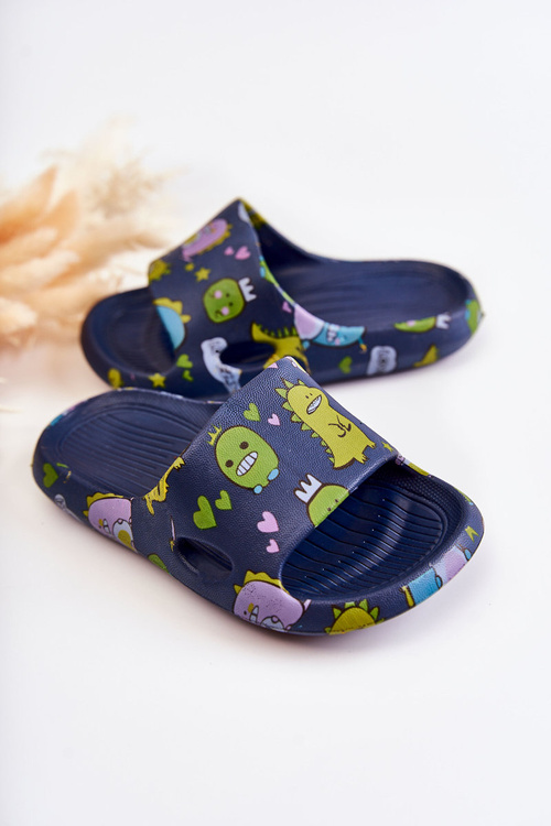 Ľahké detské flip -flops Navy Blue Astro