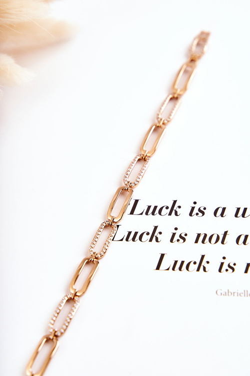 Dámský elegantní náramek se kubickými zirkony zlatými