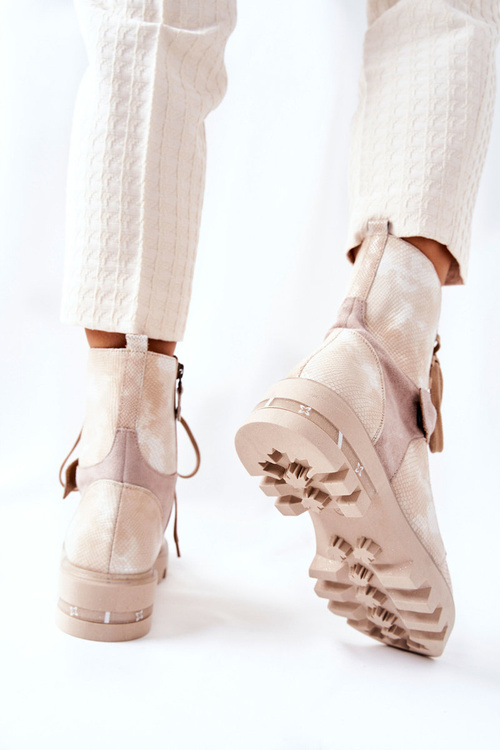 Kožené topánky Maciejka Beige 05219-04