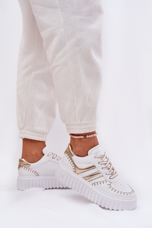 Dámske Tenisky Na Platforme Zlaté Ofenale