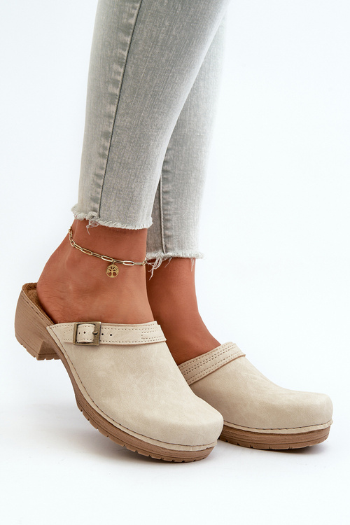 Dámské žabky na nízkém podpatku Inblu BL000004 béžové