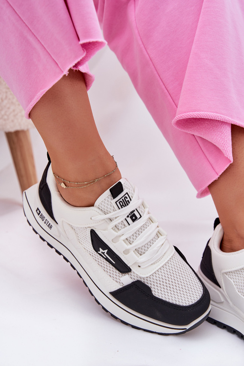 Dámska Športová Obuv Na Platforme Big Star RR274A223 HI-POLY SYSTEM Čierna-Biela