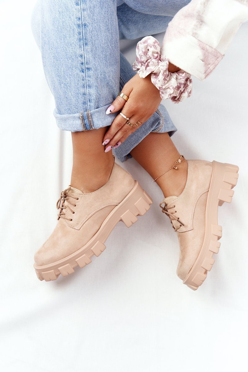 Dámske semišové Oxfordské topánky na nahej platforme imogen