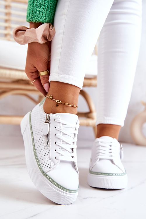 Sportovní Boty Na Platformě Bílé A Zelené Louisa