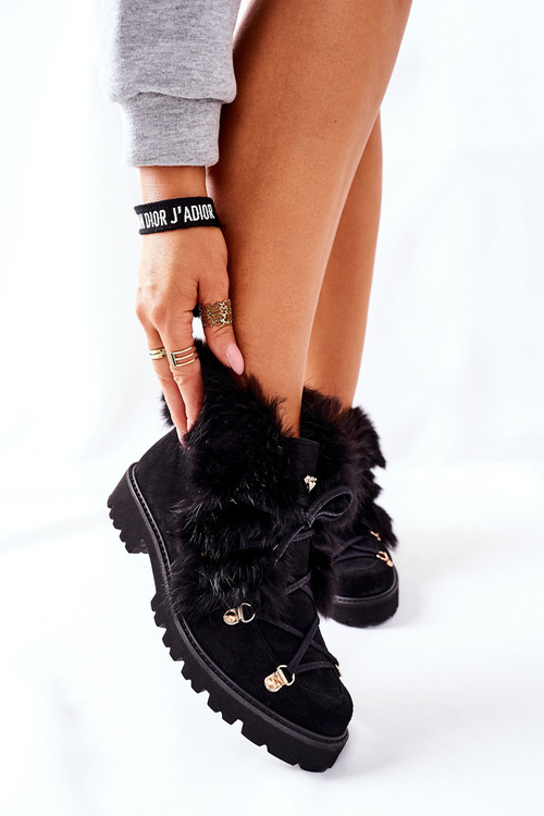 Dámské Kožené Boty Nicole Cerne 2680/028