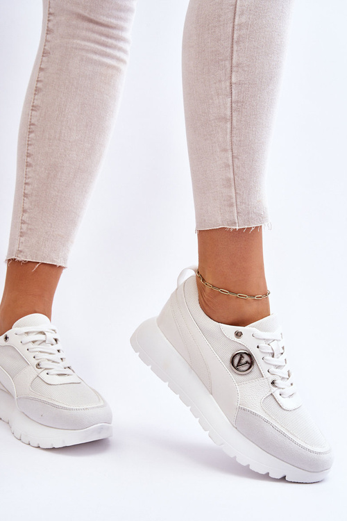 Dámské Tenisky na platformě Bílé Chana