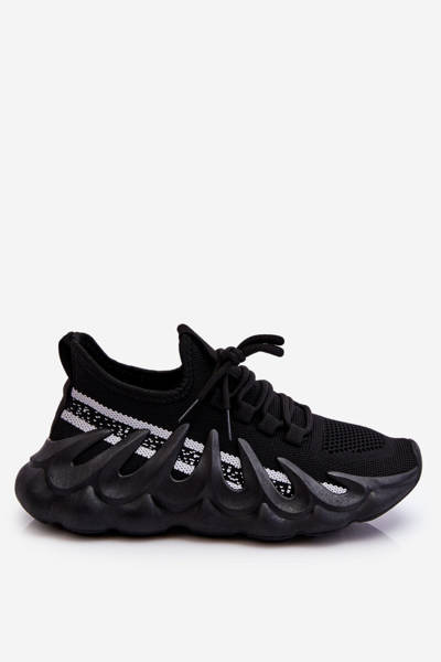 Dámske módne čierne ponožky tenisky daxo