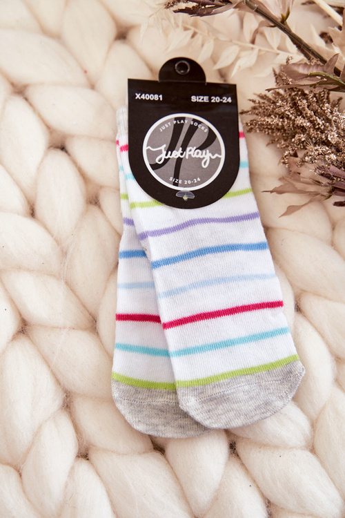 Dětské klasické bavlněné ponožky Bílé