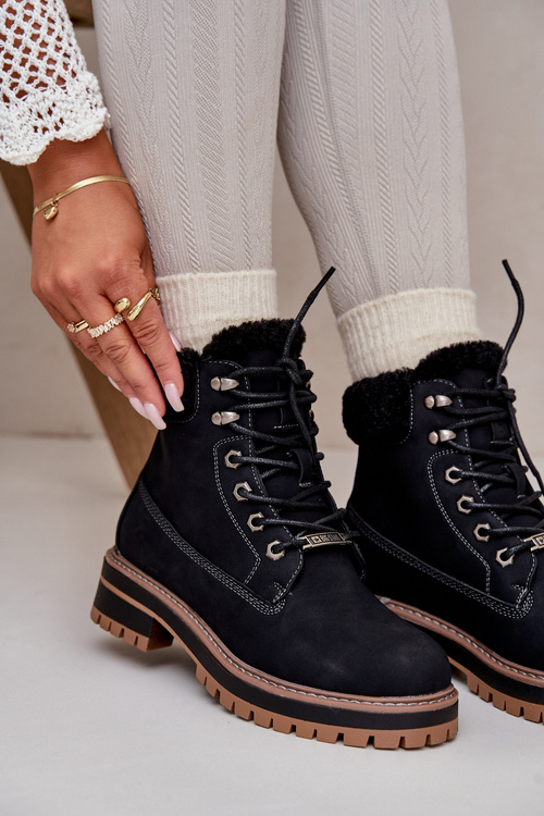 Zateplené Dámske Topánky Big Star OO274A287 Čierne