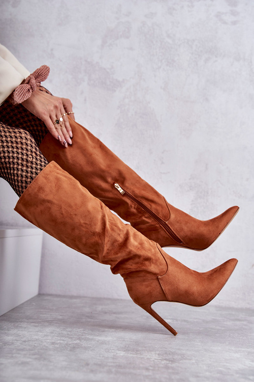 Klasické semišové topánky na päte ťavej amey