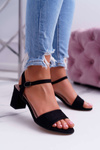 Ženské sandále semišové čierna galisa