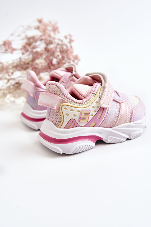 Ľahké detské športové topánky Pink Akella