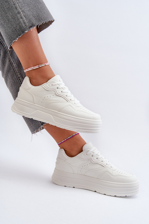 Dámské tenisky na platformě bílé Axivana