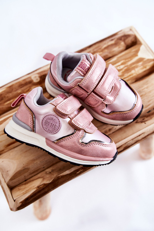 Dětská sportovní obuv na suchý zip Memory Foam System Big Star KK374180 růžove