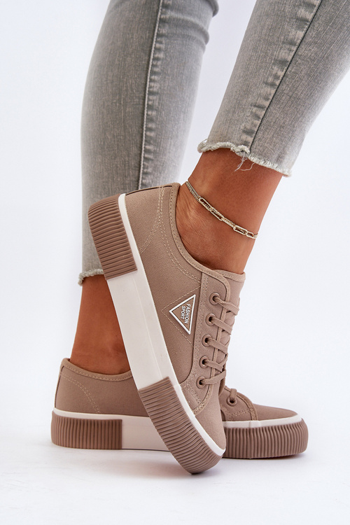 Nízke dámske tenisky béžové Enalae