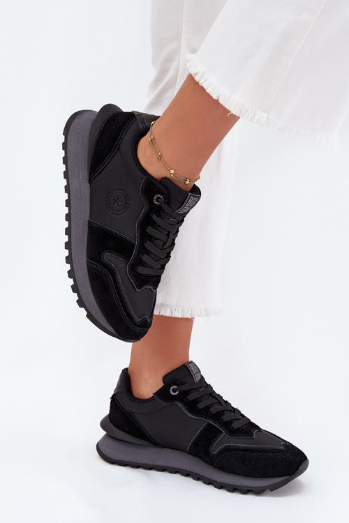 Kožené Dámske Tenisky Big Star OO274529 HI-POLY SYSTEM Čierne