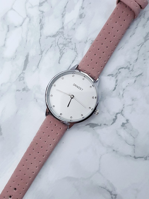 Dámské Hodinky Ernest Ethienne práškové růžové