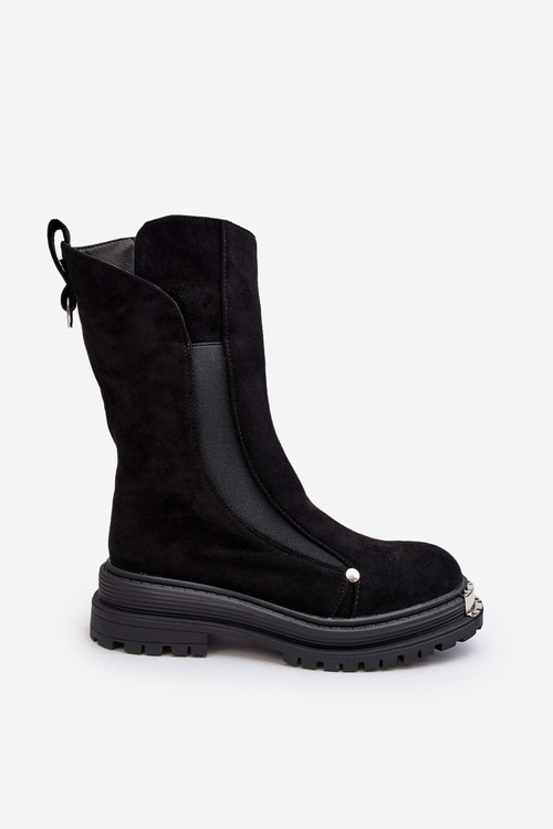 Suve izolované ploché podpätky čierna Palimra